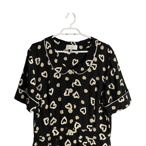 Elegance Paris Vintage Women's Polka Dot/Hearts Print Dress - Picture 2 of 8